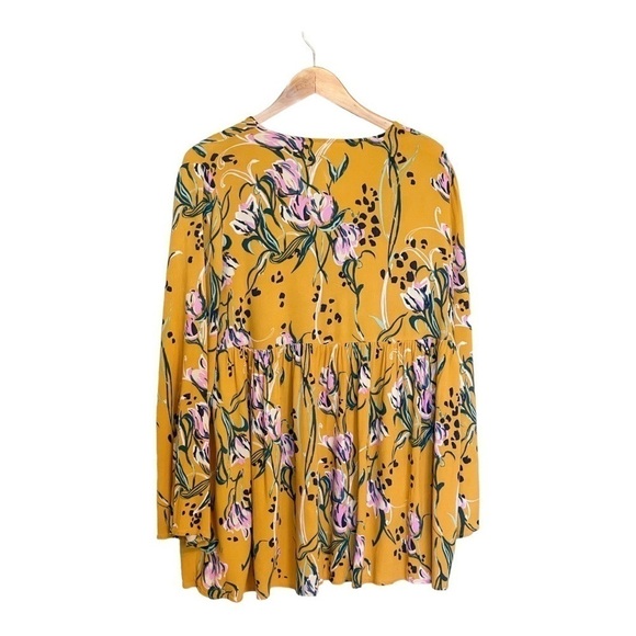 Free People Bella Printed Gold Tunic S - Picture 5 of 8